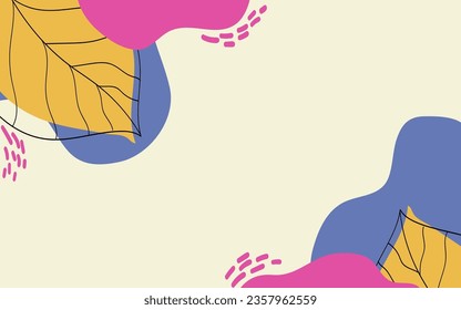 Abstract flat design floral theme