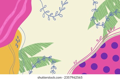 Abstract flat design floral theme