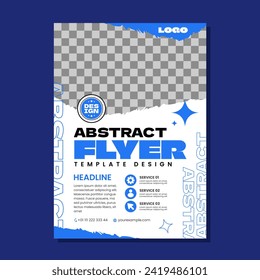 Abstract flat design flyer template