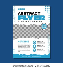 Abstract flat design flyer template