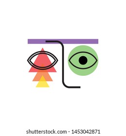 abstract flat design with full color