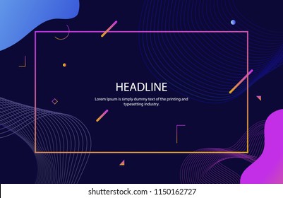 Abstract flat design gradient Colorful geometric background background vector