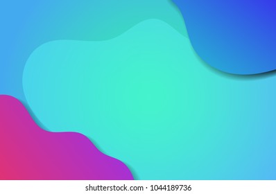 Abstracto de diseño plano gradiente curva de fondo vectorial