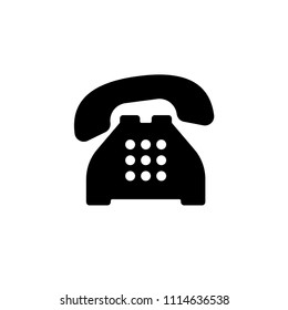 Abstract flat design simple vector ringing phone icon. Telephone symbol isolated on a white background illustration