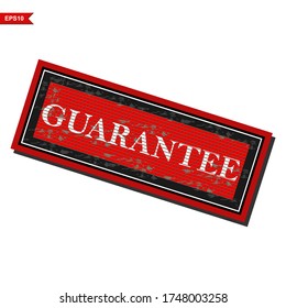 Abstract flat design slogan guarantee vector illustration