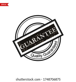 Abstract flat design slogan guarantee vector illustration