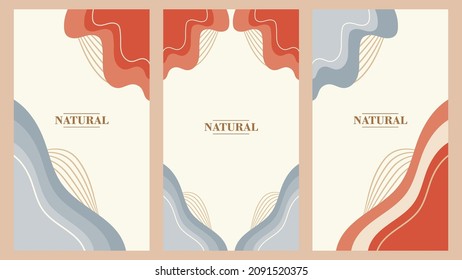 abstract flat design social media stories