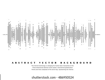 Abstract flat design vector sound waves collection. Sound Wave Vector