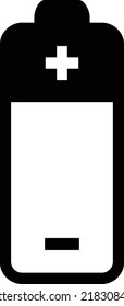Abstract Flat Designed Icon Of Battery Icon Concept 
