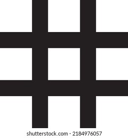 Abstract Flat Designed Icon Of Hash Number Concept 