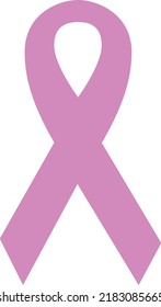 Abstract Flat Designed Icon Of Pink Ribbon Care Woman 