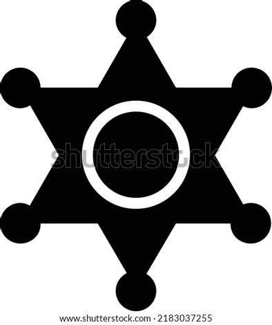 Abstract Flat Designed Icon Of Police Badge Concept 