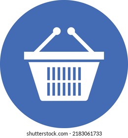 Abstract Flat Designed Icon Of Shopping Basket Concept 