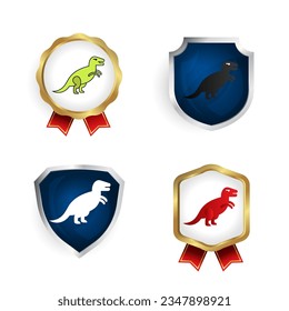 Abstract Flat Dinosaur Animal Badge and Label Collection, can be used for business designs, presentation designs or any suitable designs.