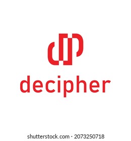 Abstract flat DP logo design for business
