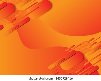 Abstract flat dynamic background isolated on white. orange geometric motion shapes. Colorful pattern for cover design, poster, card, greeting, business, decoration. Vector illustration template.