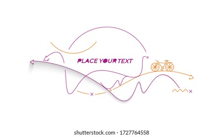 Abstract flat ecologically promotion dynamic geometric motion shapes. Pattern for cover design, poster, card, greeting, business, decoration.
