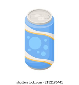Abstract Flat Fast Food Can Of Soda Meal Background Vector Design Style Cooking, Breakfast