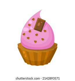 Abstract Flat Fast Food CupCake Chocolate Meal Background Vector Design Style Cooking, Breakfast