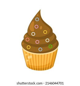 Abstract Flat Fast Food CupCake Meal Background Vector Design Style Cooking, Breakfast