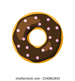 Abstract Flat Fast Food Donut Meal Background Vector Design Style Cooking, Breakfast