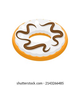Abstract Flat Fast Food Donut Meal Background Vector Design Style Cooking, Breakfast