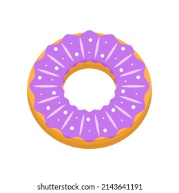 Abstract Flat Fast Food Donut Meal Background Vector Design Style Cooking, Breakfast