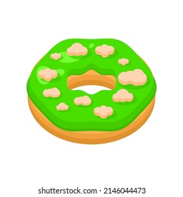 Abstract Flat Fast Food Donut Meal Background Vector Design Style Cooking, Breakfast