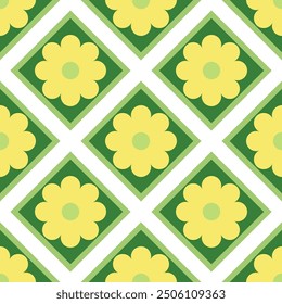 Abstrakte flache Blume geometrische nahtlose Muster 