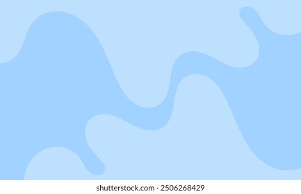 Abstract flat freeform liquid shape background. Blue pastel color. modern illustration element for cover, banner, poster, social media 