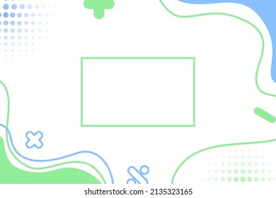 Abstract flat geometric background. blue and green background