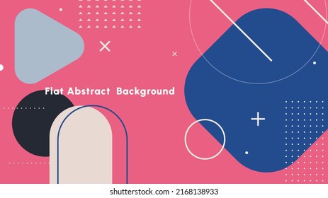 Abstrakter, geometrischer, flacher Hintergrund auf rosafarbenem Hintergrund mit Kopienraum , Flat Modern Design for presentation , Vektorgrafik Vektor EPS10