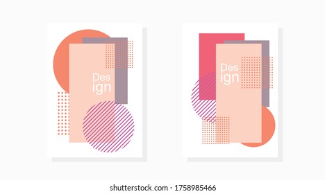 abstract flat geometric cover design minimalis for social media post