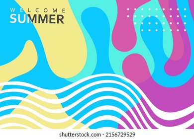 Abstract flat geometric, curve, and wave background. Premium Vector. Suitable for cover, banner, etc 