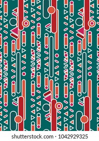 Abstract flat geometric pattern. Can be used for wallpaper, pattern fills, textile, web page background, surface textures, Image for advertising booklets, banners.