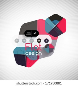 Abstract flat geometric shape background for infographics | business background | banners | business techno icon