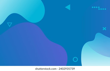 Abstract flat geometric shape background design. Simple blue backdrop vector illustration for wallpaper, banner, cover, decoration, flyer, web