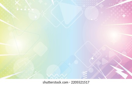 Abstract flat geometric shapes background