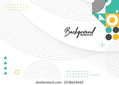 Formas geométricas planas abstratas fundo Vetor Premium moderno Design