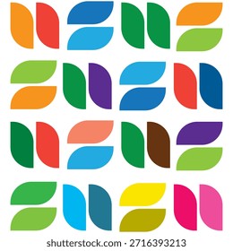 Abstract flat geometric shapes background vector