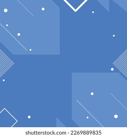Resumen de formas geométricas planas fondo azul
