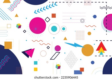 abstract flat geometric vector. flat geometric models background. geometric background