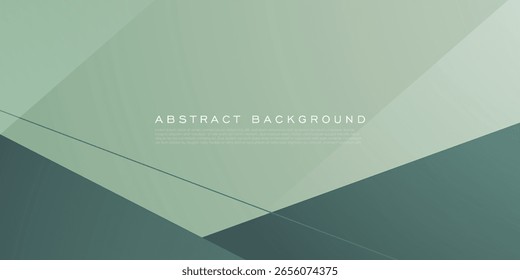 Abstract flat green overlap triangle banner background. Simple design pattern for graphic design. Eps10 vector