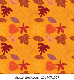 Resumen plano mano traza el fondo del otoño hojas. Ilustración vectorial.
