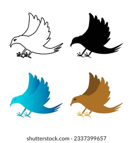 Abstract Flat Hawk Bird Silhouette Illustration, can be used for business designs, presentation designs or any suitable designs.