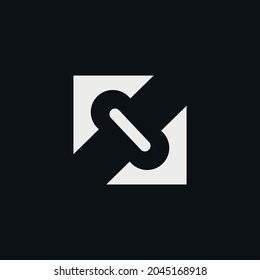 abstract flat icon design on black background