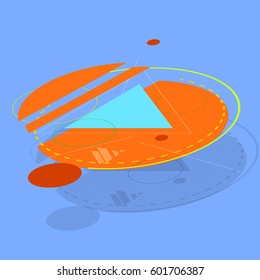 Abstract flat icon with long shadow