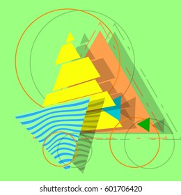 Abstract flat icon with long shadow