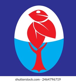 Abstract and flat illustration. This vector can be used for logo on your business. 