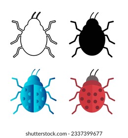 Abstract Flat Ladybug Insect Silhouette Illustration, can be used for business designs, presentation designs or any suitable designs.